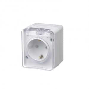 Profi54 Наруж Белый Розетка с/з со шт., 16А 250B IP54 Systeme Electric AtlasDesign ATN540145 ATN540145