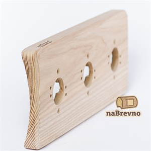 Накладка на бревно 3-х местная квадрат Ретро naBrevno R8.100.260.28.3
