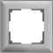 Рамка на 1 пост (серебряный) W0012206 W0012206 - фото 12597