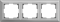 Рамка на 3 поста (серебряный) W0032206 W0032206 - фото 12599