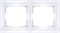 Рамка на 2 поста (белый, basic) W0022001 W0022001 - фото 12615