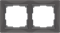 Рамка на 2 поста (серо-коричневый, basic) W0022007 W0022007 - фото 12622