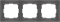 Рамка на 3 поста (серо-коричневый, basic) W0032007 W0032007 - фото 12623