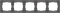 Рамка на 5 постов (серо-коричневый, basic) W0052007 W0052007 - фото 12625