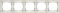 Рамка на 5 постов (слоновая кость, basic) W0052003 W0052003 - фото 12630