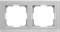 Рамка на 2 поста (серебряный) W0021806 W0021806 - фото 12669