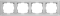 Рамка на 4 поста (серебряный) W0041806 W0041806 - фото 12671