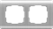 Рамка на 2 поста (серебряный) W0022106 W0022106 - фото 12688