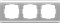 Рамка на 3 поста  (серебряный) W0032106 W0032106 - фото 12689