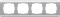 Рамка на 4 поста  (серебряный) W0042106 W0042106 - фото 12690