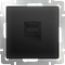 Телефонная розетка  RJ-11  (черный матовый) W1182008 W1182008 - фото 12818