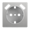 Накладка  для розетки USB (cеребряный рифленый)  W1179509 W1179509 - фото 12919