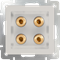 Акустическая розетка (слоновая кость) WL03-AUDIOx4 ivory WL03-AUDIOx4 ivory - фото 12989