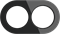 Рамка стеклянная на 2 поста Черная  Werkel W0025108 W0025108 - фото 15007