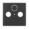 Накладка розетки TV+FM+SAT 2 (3) (черный) LK60 865208 865208 - фото 15647