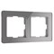 Рамка на 2 поста Acrylic (графит) W0022704 W0022704 - фото 22717
