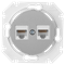 Розетка 2-я компьютерная, РК216-6312 серебро, Прованс, Bylectrica РК216-6312 серебро - фото 23087