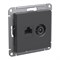 Базальт Розетка двойная ТВ + компьютерная RJ45, кат. 5Е Systeme Electric AtlasDesign ATN001489 ATN001489 - фото 25351