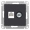 Карбон Розетка двойная комп+ТВ, RJ45+TV, кат.5E, механизм Systeme Electric AtlasDesign ATN001089 ATN001089 - фото 25359